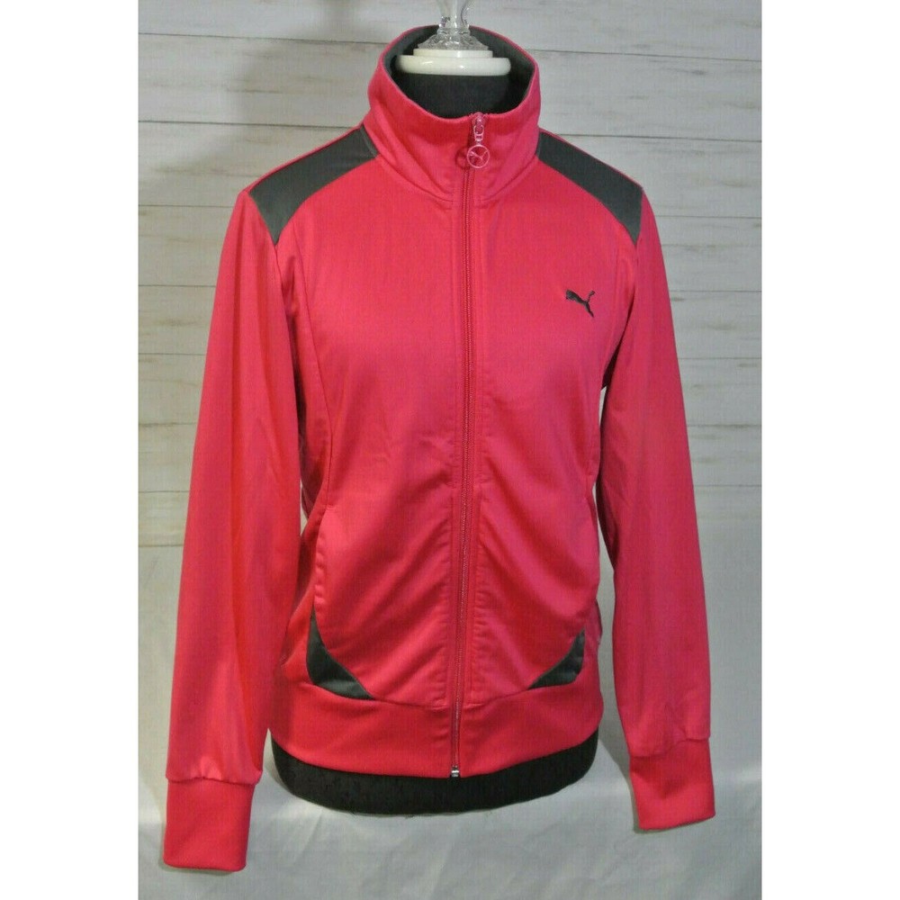 EXC! PUMA Sz. LARGE Women Softshell Fleece Track WARM UP Jacket Coat Running
